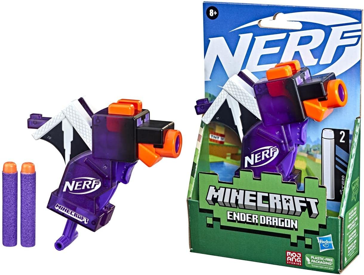 NERF MicroShots Minecraft Ender Dragon Mini Blaster