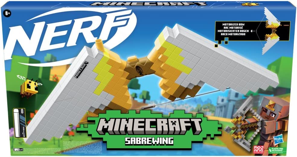 Nerf Minecraft Sabrewing Arco motorizado lanzadardos